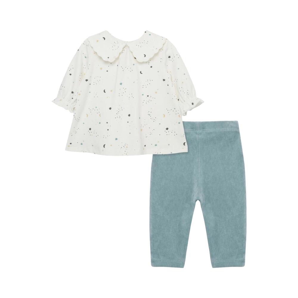 FOCUS Celestial Long Sleeve Top & Velour Pants Set – Size 18M